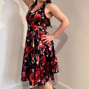 Vibrant Floral Midi Dress